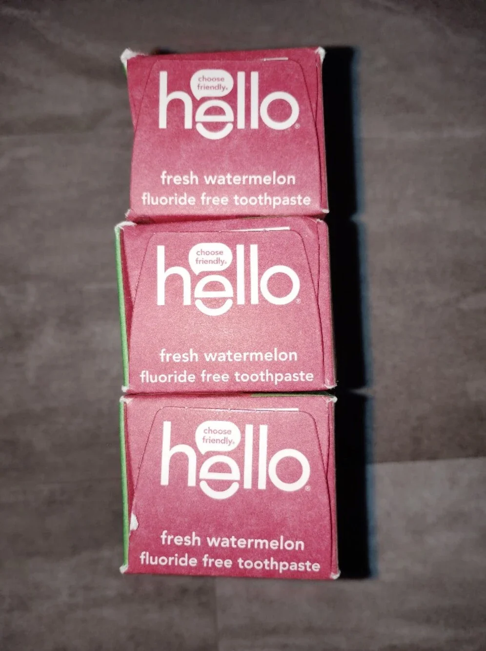 Hello Fresh Watermelon Fluoride Free Toothpaste Kids All Ages 4.2 oz Lot of 3 Se